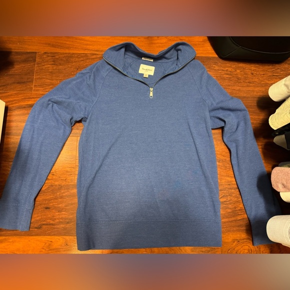 Blue Quarter-Zip Pullover - Picture 1 of 3